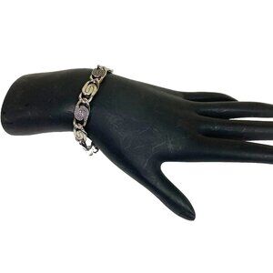 Stainless Steel Fancy Link Chain Bracelet Hypoallergenic Vegan 7” Chunky